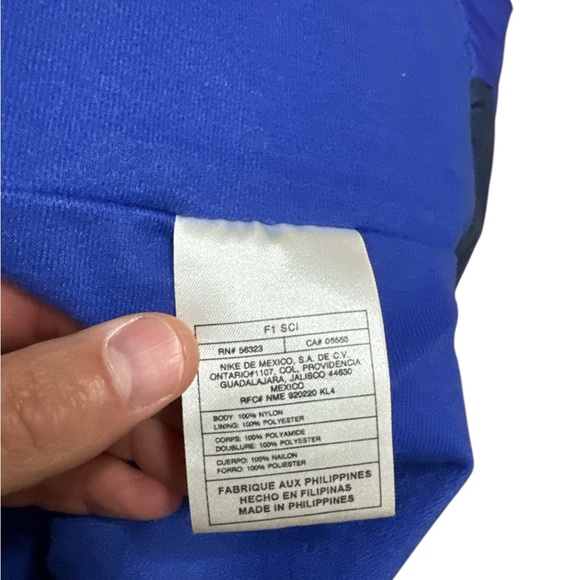 Y2K Nike Boys‎ Youth Lightweight Jacket Size XL 18-20 Nike Swoosh Blue Spellout - Picture 10 of 10